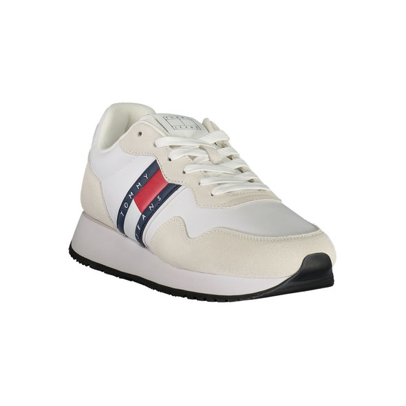 Tommy Hilfiger White Leather Men Sneaker TO-36754 Tommy Hilfiger White Leather Men Sneaker TO-36754