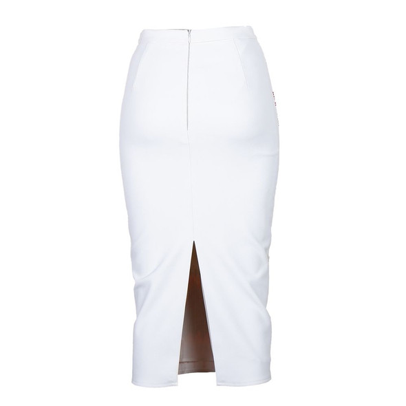 White Polyester Women Skirt White Polyester Women Skirt