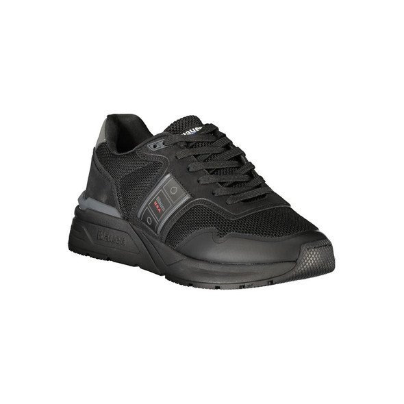 Black Polyester Mens Sneaker Black Polyester Mens Sneaker