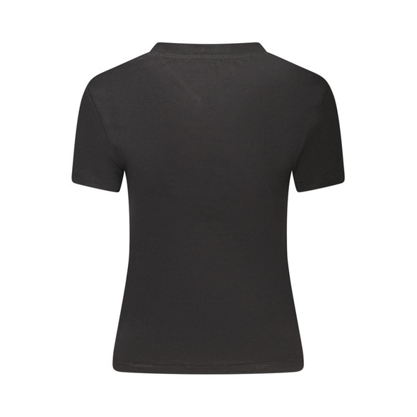Black Cotton Women T-Shirt TO-39321 Black Cotton Women T-Shirt TO-39321