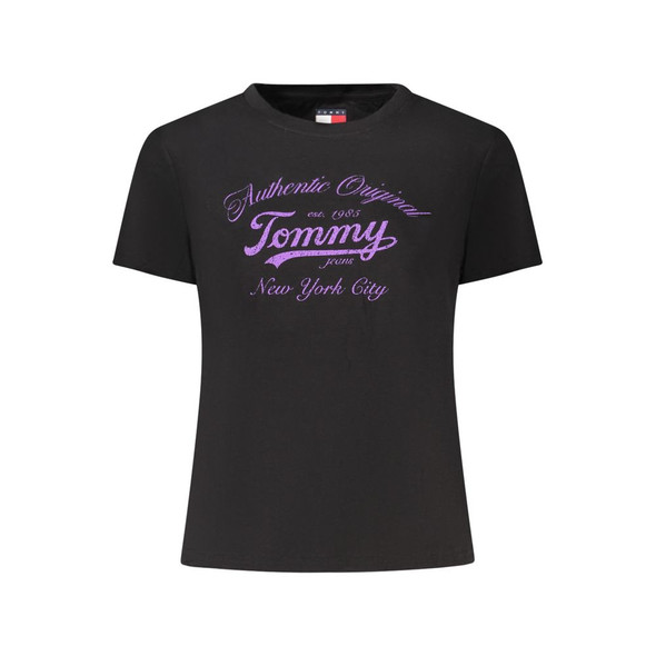 Black Cotton Women T-Shirt TO-39325 Black Cotton Women T-Shirt TO-39325