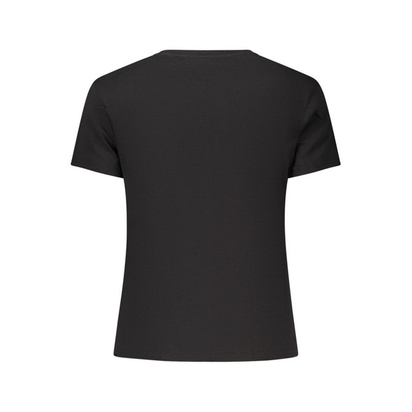 Black Cotton Women T-Shirt TO-39325 Black Cotton Women T-Shirt TO-39325