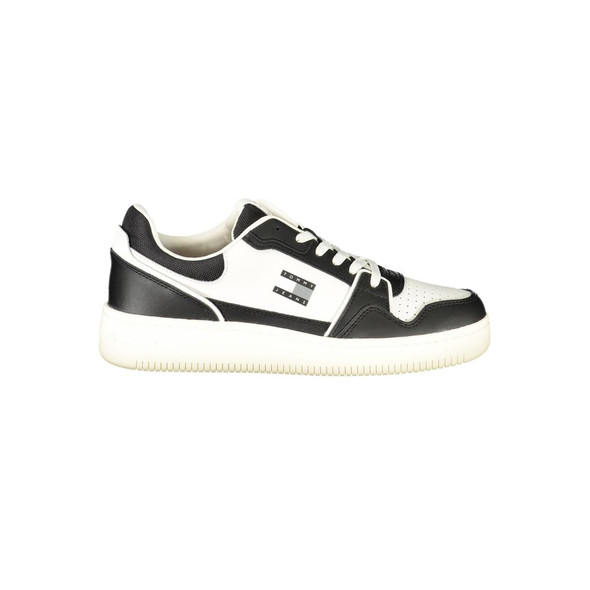Tommy Hilfiger Black Leather Men Sneaker TO-39378 Tommy Hilfiger Black Leather Men Sneaker TO-39378