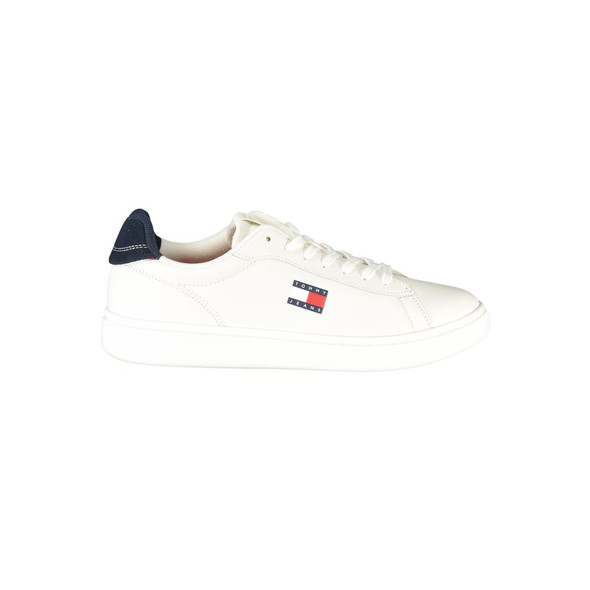 Tommy Hilfiger White Leather Men Sneaker TO-39397 Tommy Hilfiger White Leather Men Sneaker TO-39397