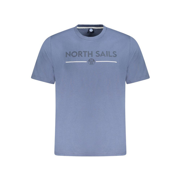 North Sails Blue Cotton Men T-Shirt NO-34003 North Sails Blue Cotton Men T-Shirt NO-34003