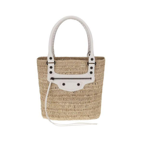 Balenciaga Le City small straw Shoulder Bag Balenciaga Le City small straw Shoulder Bag