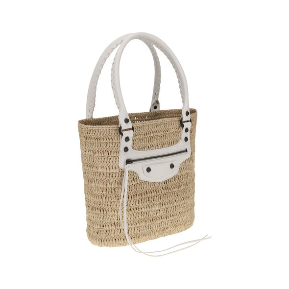 Balenciaga Le City small straw Shoulder Bag Balenciaga Le City small straw Shoulder Bag