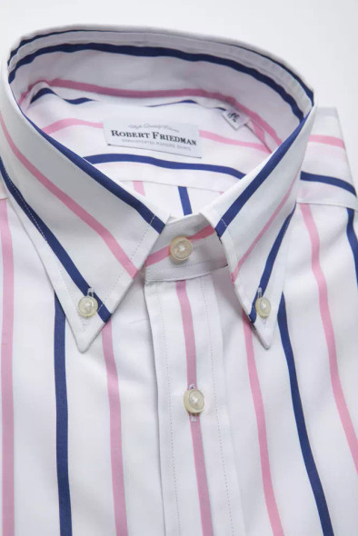 Robert Friedman White Cotton Men Shirt Robert Friedman White Cotton Men Shirt