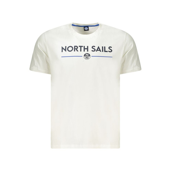 North Sails White Cotton Men T-Shirt NO-34371 North Sails White Cotton Men T-Shirt NO-34371