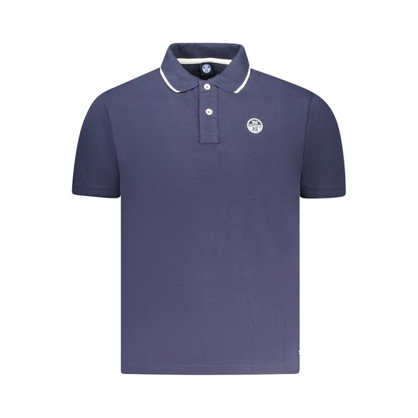North Sails Blue Cotton Men Polo Shirt NO-35022 North Sails Blue Cotton Men Polo Shirt NO-35022