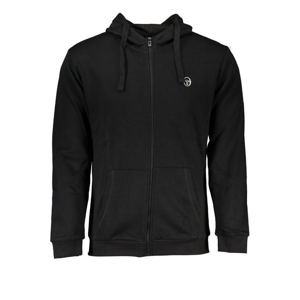 Sergio Tacchini Black Cotton Sweater SE-27356 Sergio Tacchini Black Cotton Sweater SE-27356