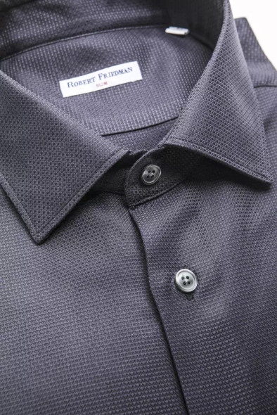 Robert Friedman Blue Cotton Men Shirt Robert Friedman Blue Cotton Men Shirt