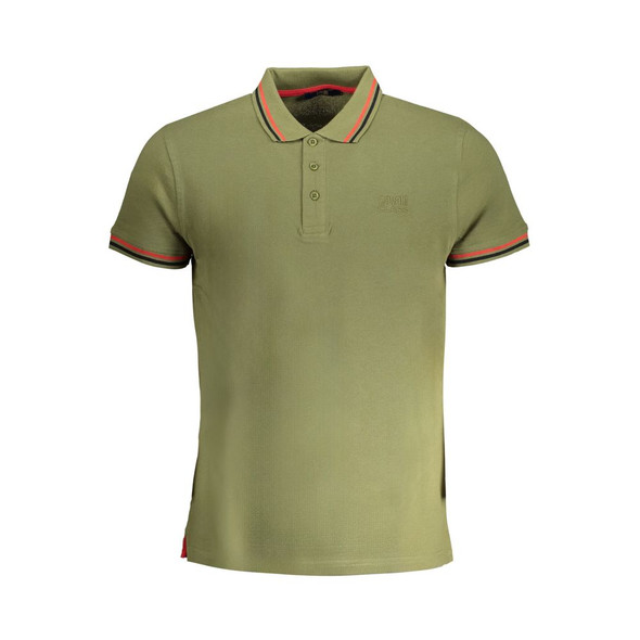 Cavalli Class Green Cotton Polo Shirt CA-30273 Cavalli Class Green Cotton Polo Shirt CA-30273