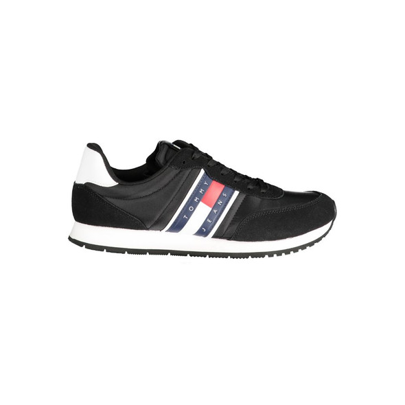 Tommy Hilfiger Black Polyester Sneaker TO-31270 Tommy Hilfiger Black Polyester Sneaker TO-31270