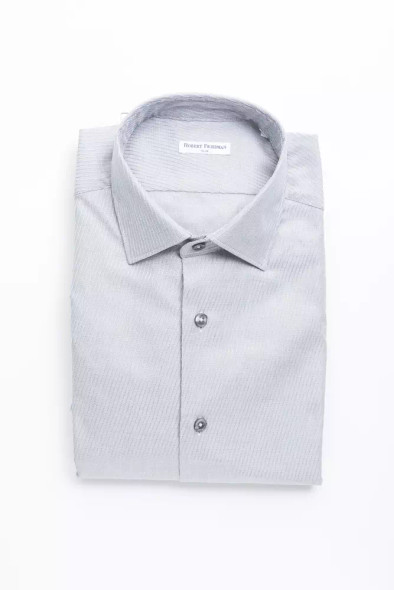 Robert Friedman Beige Cotton Men Shirt RO-20381 Robert Friedman Beige Cotton Men Shirt RO-20381