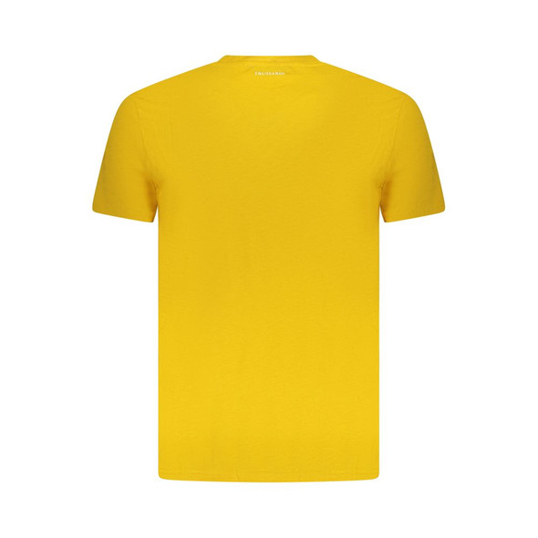 Trussardi Yellow Cotton Men T-Shirt Trussardi Yellow Cotton Men T-Shirt
