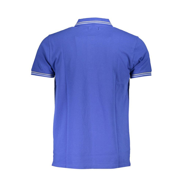 Cavalli Class Blue Cotton Men Polo Shirt CA-37651 Cavalli Class Blue Cotton Men Polo Shirt CA-37651