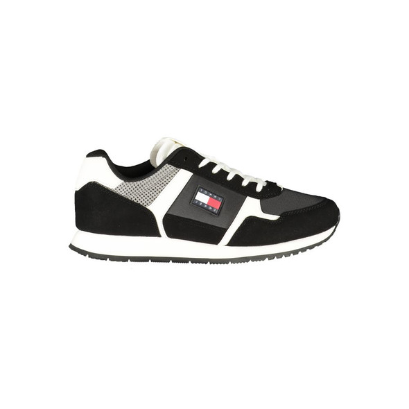 Tommy Hilfiger Black Polyester Men Sneaker Tommy Hilfiger Black Polyester Men Sneaker