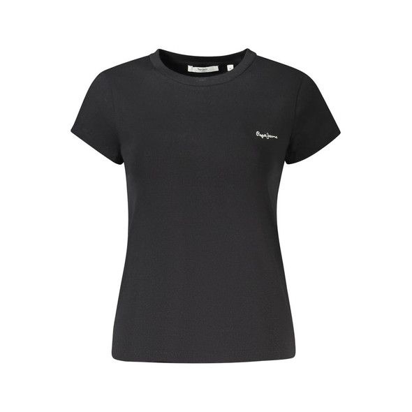 Pepe Jeans Black Cotton Women T-Shirt Pepe Jeans Black Cotton Women T-Shirt
