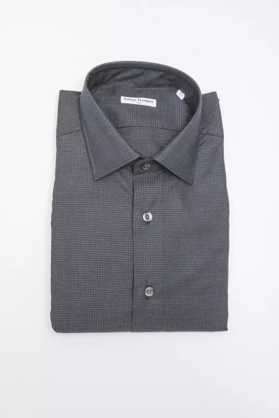 Black Cotton Men Shirt RO-20386 Black Cotton Men Shirt RO-20386