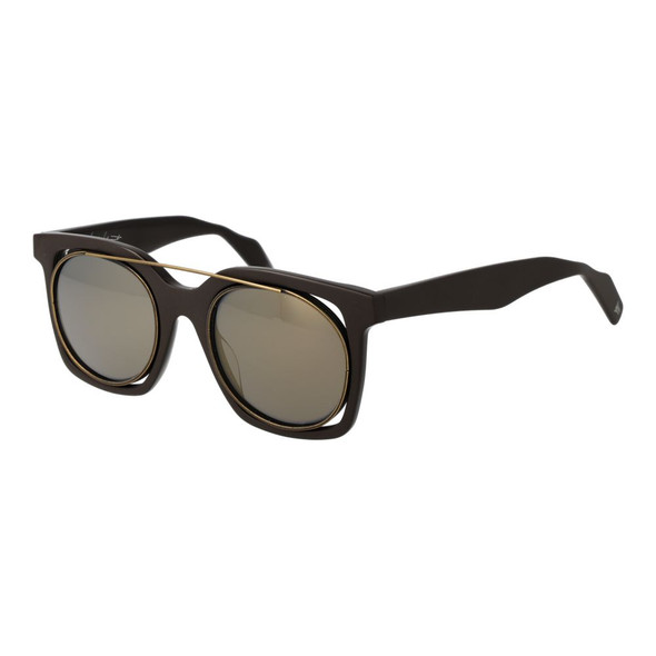 Yohji Yamamoto Brown Unisex Sunglasses YO-1058027 Yohji Yamamoto Brown Unisex Sunglasses YO-1058027