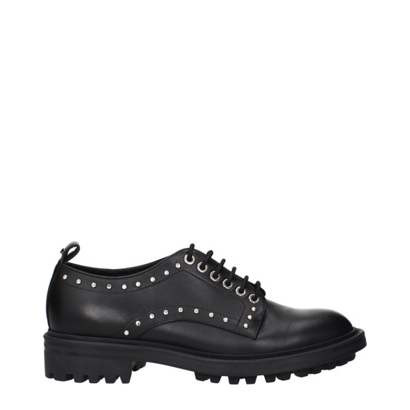 Max Mara Black Leather Oxfords And Derbies MA15261731553545BT Max Mara Black Leather Oxfords And Derbies MA15261731553545BT