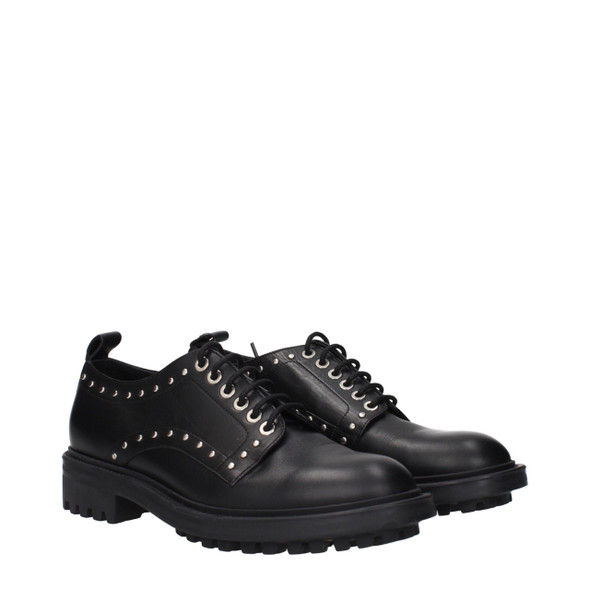 Max Mara Black Leather Oxfords And Derbies MA15261731553545BT Max Mara Black Leather Oxfords And Derbies MA15261731553545BT