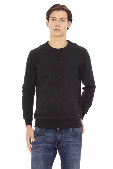 Black Wool Men's Sweater Black Wool Men's Sweater