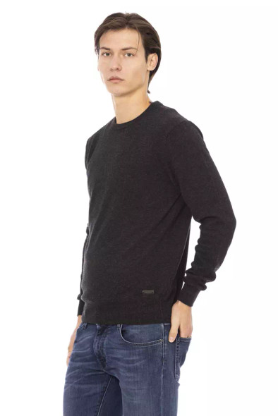 Black Wool Men's Sweater Black Wool Men's Sweater