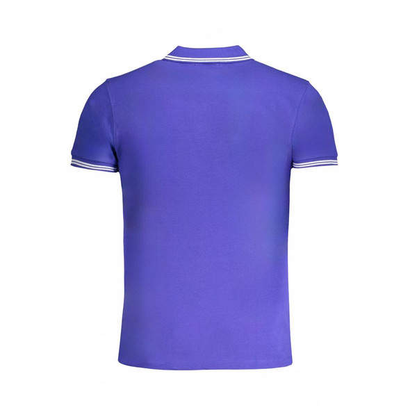 Cavalli Class Blue Cotton Polo Shirt CA-31307 Cavalli Class Blue Cotton Polo Shirt CA-31307