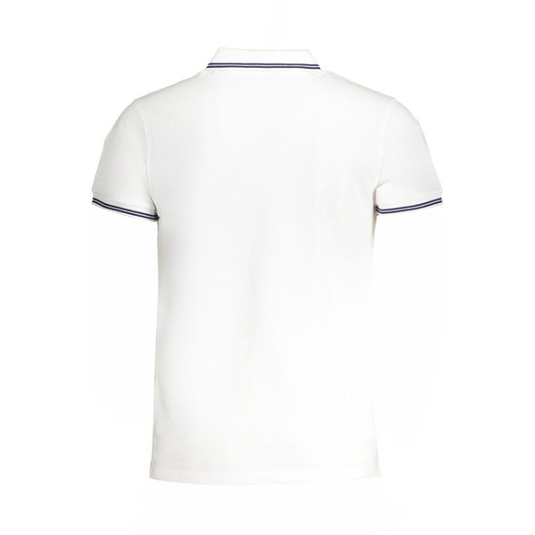 Cavalli Class White Cotton Polo Shirt CA-31314 Cavalli Class White Cotton Polo Shirt CA-31314