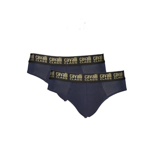Cavalli Class Blue Cotton Mens Underwear Cavalli Class Blue Cotton Mens Underwear