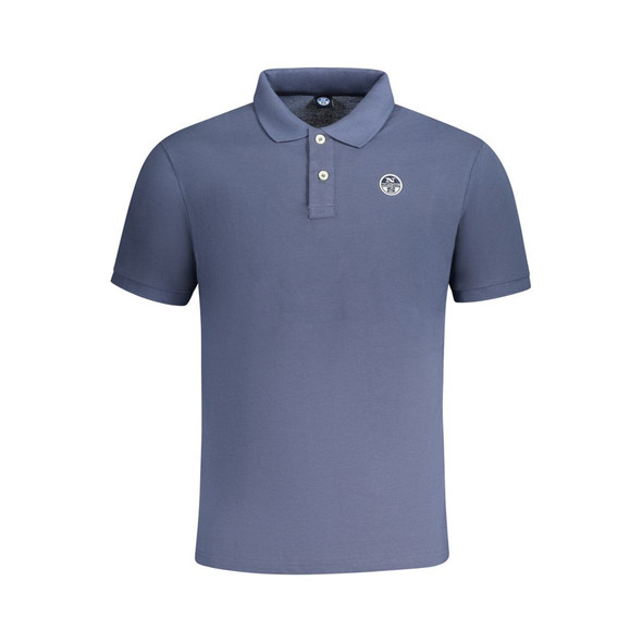 North Sails Blue Cotton Men Polo Shirt NO-33982 North Sails Blue Cotton Men Polo Shirt NO-33982