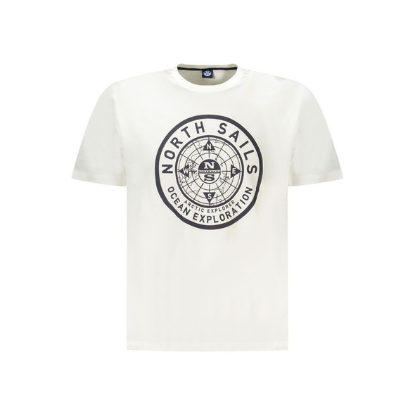 North Sails White Cotton Men T-Shirt NO-34353 North Sails White Cotton Men T-Shirt NO-34353