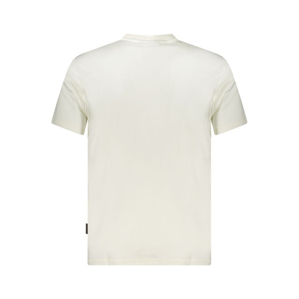 Napapijri White Cotton Men T-Shirt NA-35884 Napapijri White Cotton Men T-Shirt NA-35884
