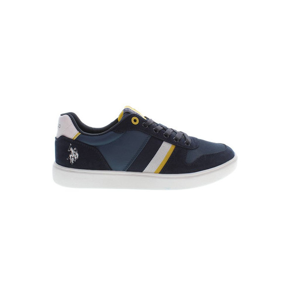 Blue Polyester Men Sneaker US-37694 Blue Polyester Men Sneaker US-37694