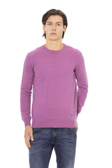 Purple Wool Men Sweater Purple Wool Men Sweater