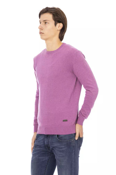 Purple Wool Men Sweater Purple Wool Men Sweater