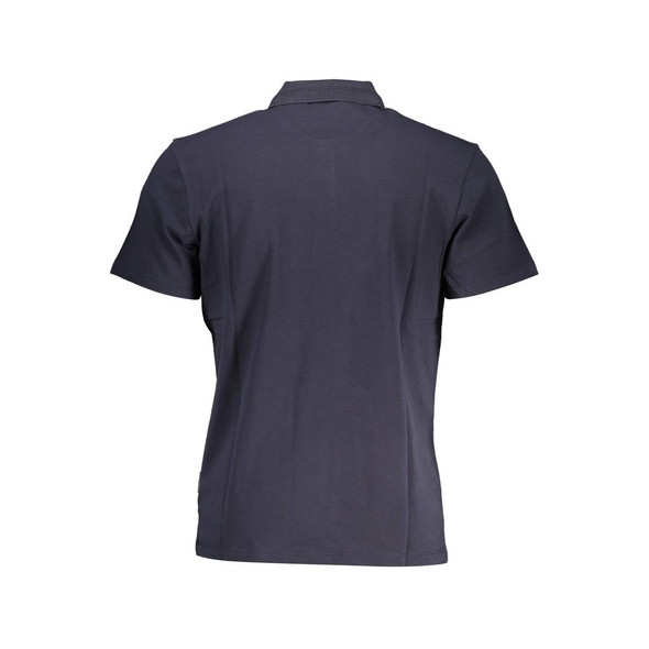 Napapijri Blue Cotton Men Polo Shirt NA-37470 Napapijri Blue Cotton Men Polo Shirt NA-37470