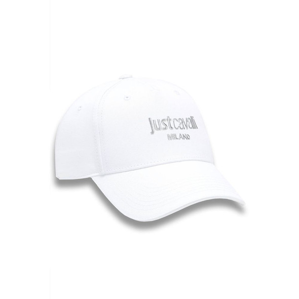 Just Cavalli White Cotton Mens Cap Just Cavalli White Cotton Mens Cap