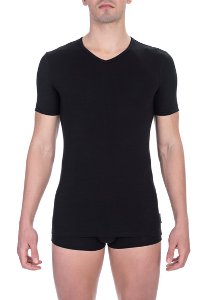 Bikkembergs Black Cotton Men T-Shirt BI-22364 Bikkembergs Black Cotton Men T-Shirt BI-22364