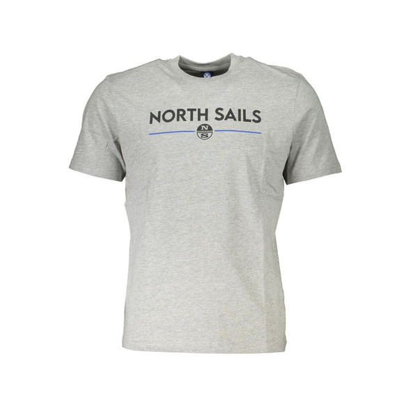 North Sails Gray Cotton T-Shirt NO-27957 North Sails Gray Cotton T-Shirt NO-27957