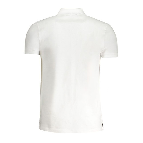 Cavalli Class White Cotton Polo Shirt CA-30278 Cavalli Class White Cotton Polo Shirt CA-30278