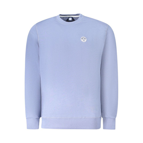 North Sails Blue Cotton Men Sweater NO-33772 North Sails Blue Cotton Men Sweater NO-33772