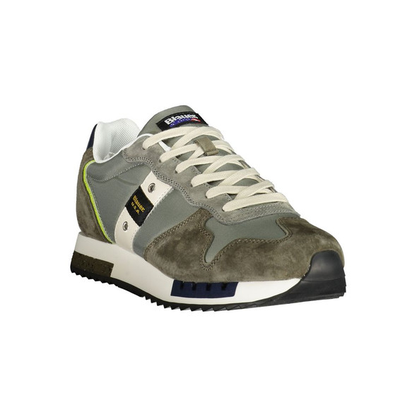 Green Polyester Mens Sneaker Green Polyester Mens Sneaker