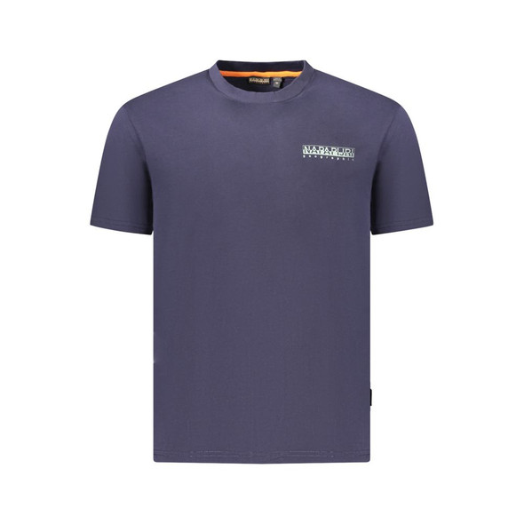 Napapijri Blue Cotton Men T-Shirt NA-35897 Napapijri Blue Cotton Men T-Shirt NA-35897