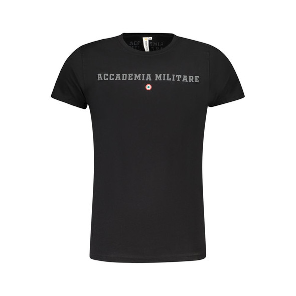 Accademia Militare Black Cotton T-Shirt AC-36566 Accademia Militare Black Cotton T-Shirt AC-36566