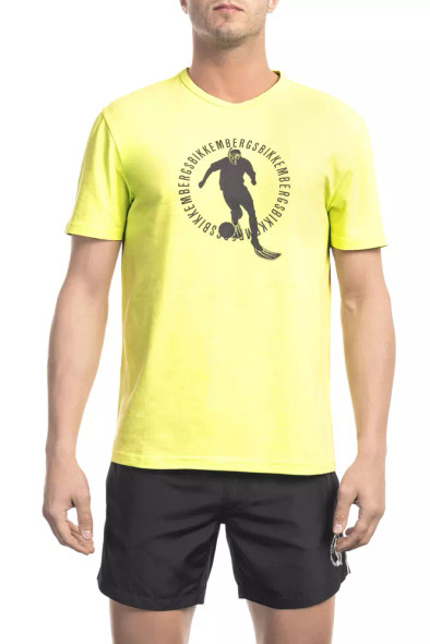 Yellow Cotton Men T-Shirt Yellow Cotton Men T-Shirt