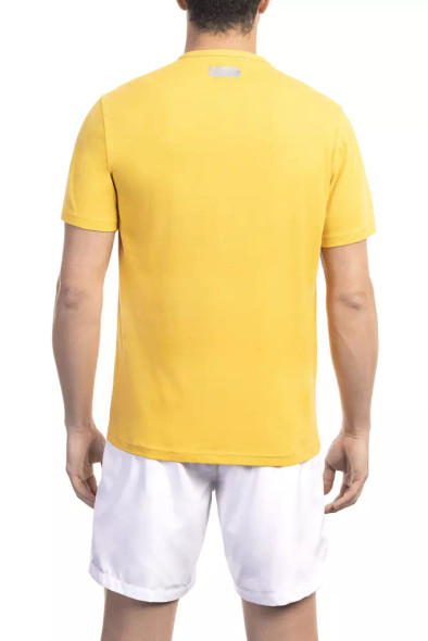Bikkembergs Yellow Cotton Men T-Shirt BI-22052 Bikkembergs Yellow Cotton Men T-Shirt BI-22052
