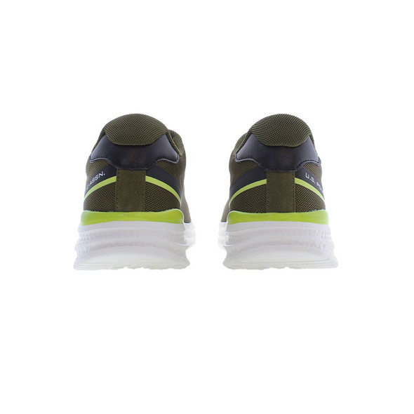 Green Polyester Men Sneaker US-37664 Green Polyester Men Sneaker US-37664